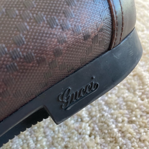 Gucci Men’s Brown Diamante Leather Penny Slip On Driving Loafers Size 11 US - Picture 15 of 15